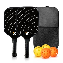 Generic C Store Pickleball Paddles Set of 2,USAPA Approved Fiberglass Surface Premium Fiberglass Pickleball Paddle Set - Lightweight and Durable for Ultimate Performance | Pickleball Racket Bundle