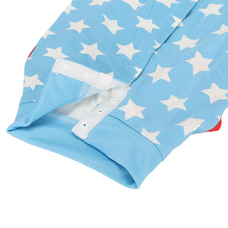 Dog Recovery Suit Blue Stars Pattern Prevents Licking Cotton Pet