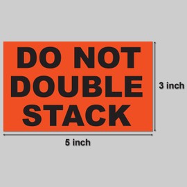OfficeSmartLabels - 5" x 3" [DO NOT Double Stack] Fluorescent Orange - Shipping Label Stickers for Shipping Packing & Handling - Pressure Sensitive Permanent Adhesive [300 Labels/Roll, 1 Roll=300]