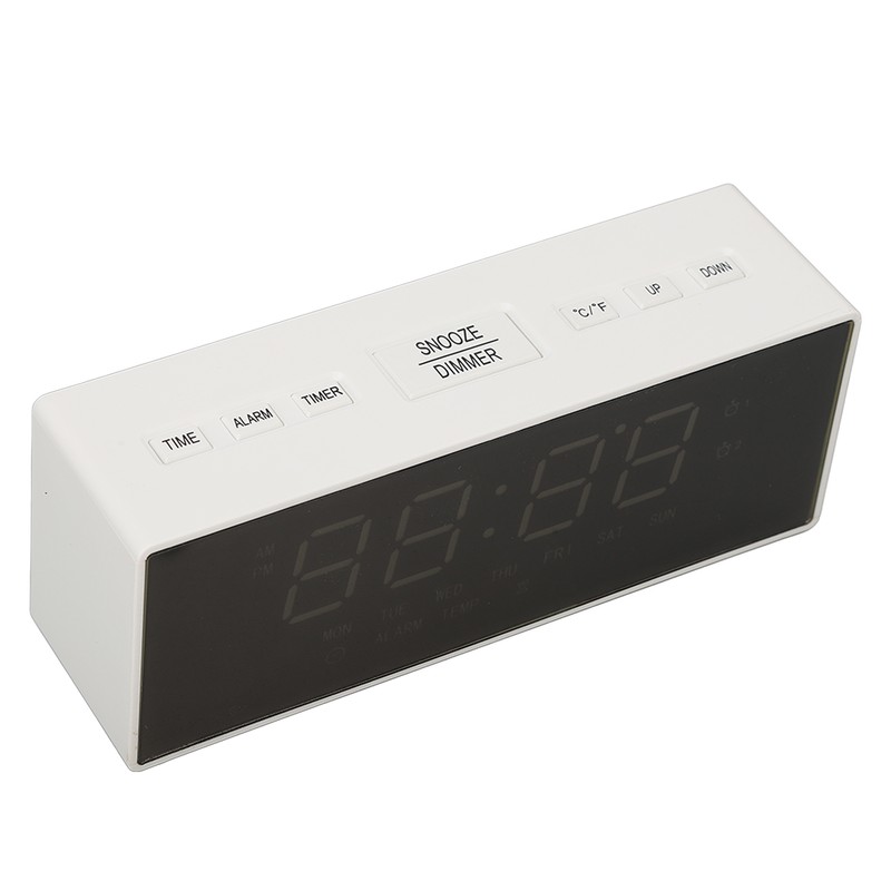 Digital Mirror Alarm Clock Multifunctional LED Mirror Electronic Clocks for