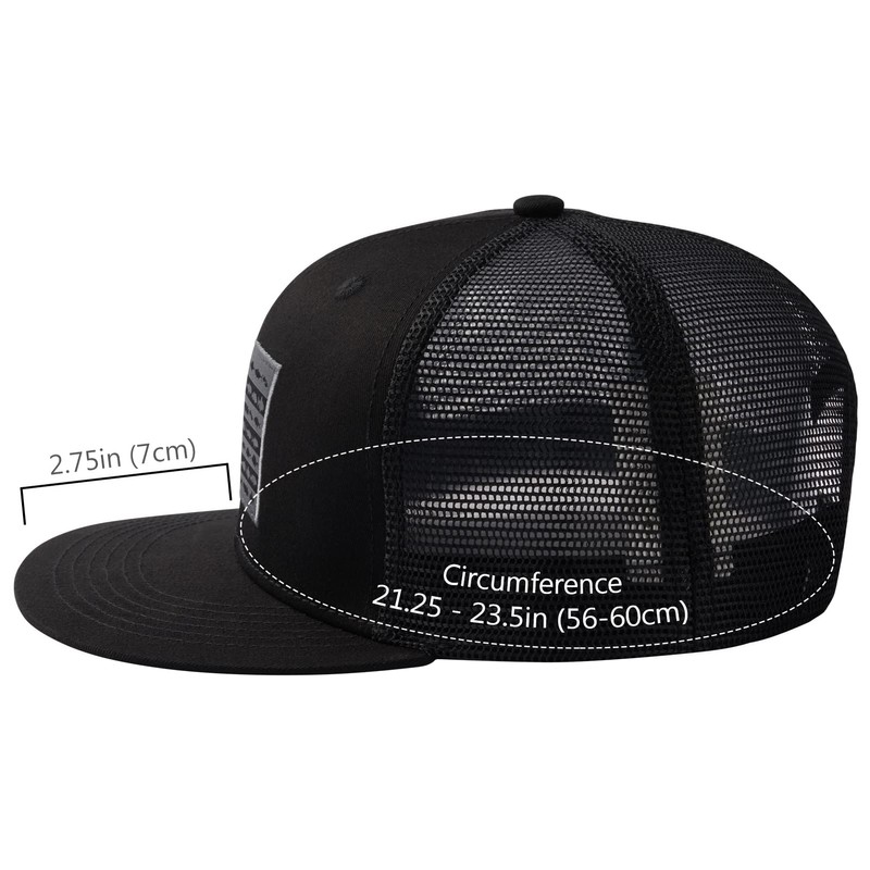 Bassdash Flat Bill Cap, Men's, Women's, Flat Visor Cap, Adjustable