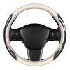 GOHI YANDA Nappa Leather car Steering Wheel Cover,Carbon Fiber Sports