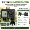 GIEX Rechargeable Sprinkler Timer 2 Zone, Programmable Water Hose Timer