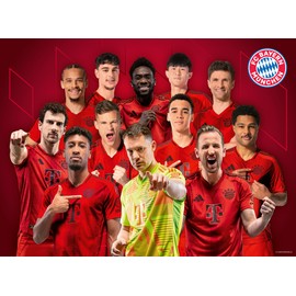 Ravensburger Children's Puzzle - 12004000 - FC Bayern Munich Season 2024/25 - 300 Pieces XXL FC Bayern Munich Puzzle for Children from 9 Years, Football Gifts