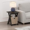 FURINNO Modern Simplistic End Table, 1-Pack Without Tray, Espresso
