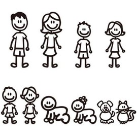 White Car Sticker I Love My Family Car Stickers and Decals Pet Cat Dog Animal Decal for Car Window Phone Notebook Decorative Cars Walls Exterior Accessories