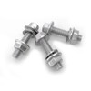 30 Sets M6x1.0-20mm Flanged Hex Head Bolts Kits, Flange Hexagon
