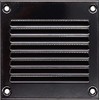 Vent Systems 4'' x 4'' Inch Black Air Vent Cover Metal Air Return Grill with Built in Pest Guard Screen HVAC Vent Cover for Home Improvement Vent Duct Cover 100x100 mm