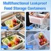 YOUSHEME 4 In 1 Food Storage Container, Fruit Storage Containers