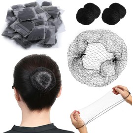 200PK Red para Cabello, Red de Pelo Tejida, Malla Elástica Invisible para Mujer, Gorros Malla Cofias Desechable, Redecillas Invisibles para Cabello para Personal de Servicio, Azafatas, Bailarines Red de Pelo Tejida, Red para Peinados Desechable, Redecilla