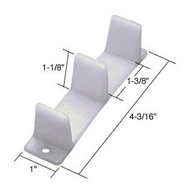 4-3/16" Long Nylon Bottom Wardrobe Door Guide
