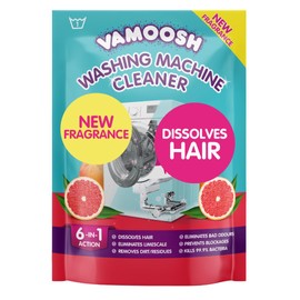 Vamoosh Vamoosh 6-in-1 Washing Machine Cleaner, Pink Grapefruit Scent. Dissolves Hair, Eliminates Bad Odours, Removes Limescale, Deep Clean, Leaves Smelling Fresh, Antibacterial, Descales, 1 Wash