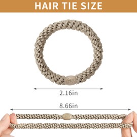 EVITA PERONI 12 Pcs Hair Ties No Damage for Thick and Curly Hair Ponytail Holders High Stretch Hair Bands Hair Elastics for Women (Black)