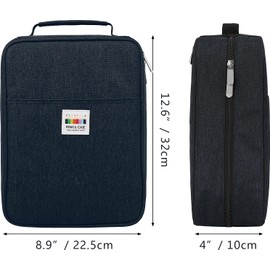 OVAKIA 274 Slot Colored Pencil Case Pen Bag with Zipper for Artist Storage Organizer for Watercolor Pencil Gel Pen Marker Highlighter Large Capacity Handy Pencil Holder(Blue)