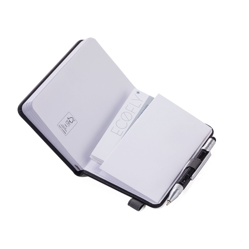 TROIKA Notepad DIN A7 including ballpoint pen, elastic band closure,