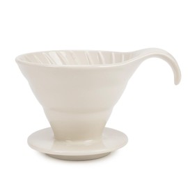 LHUKSGF V60 Pour Over Coffee Drippe, Ceramic Coffee Drip Maker, Reusable Portable Coffee Dripper, Convenient Filter for Home and Outdoor Use