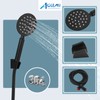 Aolemi Matte Black Wall Mount Bathtub Faucet with Handheld Sprayer