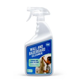 Gentle Wall & Baseboard Cleaner - Safe for Painted Walls & Trim | Non-Toxic, No-Rinse Spray | Anti-Resoil, Streak-Free Finish for Everyday Cleaning | 32 oz (1 Quart) | Made in USA