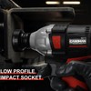 CASOMAN 1/2" Drive 30mm Stubby Impact Socket Set, 6-Point, 1.1"
