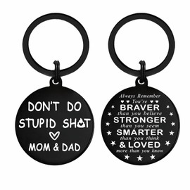 Gezxin Teen Boys Girls Love Mom and Dad keychain- Funny Love Valentines Day keychain Gifts for Daughter Son From Mom and Dad - Mother's Day Father's Day Christmas Xmas Presents