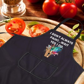 CENWA Artist Painting Apron with Pockets Art Teacher Gift I Don't Always Painter Adjustable Apron for Art Lovers Students, YES I DO Apron EU
