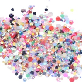 Resina Para Uñas Acrilicas Piedras Decorativas Mezcla 1000pz                                                                                          