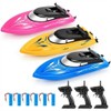 Lumiparty 3PACK Remote Control Rc Boat for Kids, 2.4Ghz Control,