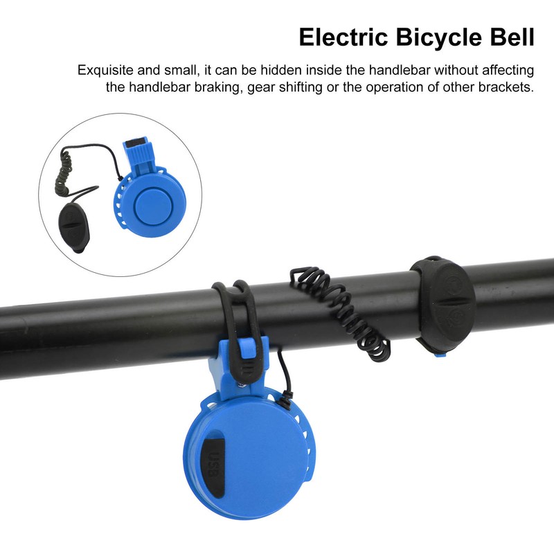 Electric Bike Horn Waterproof USB Rechargeable Bicycle Bell for Mountain