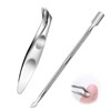 PAVIKE Cuticle Nippers (Set of 2) Cuticle Treatment, Cuticle Remover,