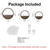 VEVLU 3 Pack Set Wall Planters,Modern Round Glass Wall Planter