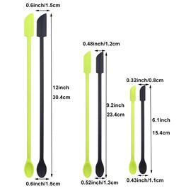 Makeup Silicone Spatula Mini Silicone Stir Spoons,small Jars patula silicone mini spatula for cosmetics lotion,Tiny spoon spatula,Prefect for Stirring Drinks & Getting to the Bottom of Jars,6pcs