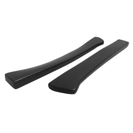 IKON MOTORSPORTS Rear Aprons, Universal Fit 16" x 2" Unpainted Black PU CS Style Rear Bumper Lip Lower Side Spat Valance Winglet Canard Protector 2PCS, for Most Cars Sedan Coupe Hatchback Wagon