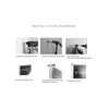 RY DISPLAY 8.5x11 Floating Acrylic Picture Frame with Chrome Standoff