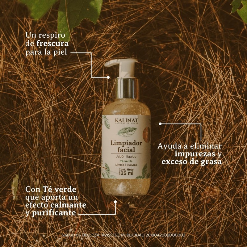 PACALLI Kalinat Limpiador Facial con Té Verde 125ml