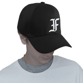 MFAZ Morefaz Ltd Unisex Baseball Cap Adjustable Kids Snapback Trucker Cap Cotton Girls Boys Baseball Cap Sun Hat for Travel School Outdoor Sports Letter F