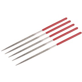 sourcingmap 5pcs Round Diamond Needles File 2mm x 100mm 150 Grit for Metal Glass Wood Stone Grinding Polishing Engraving