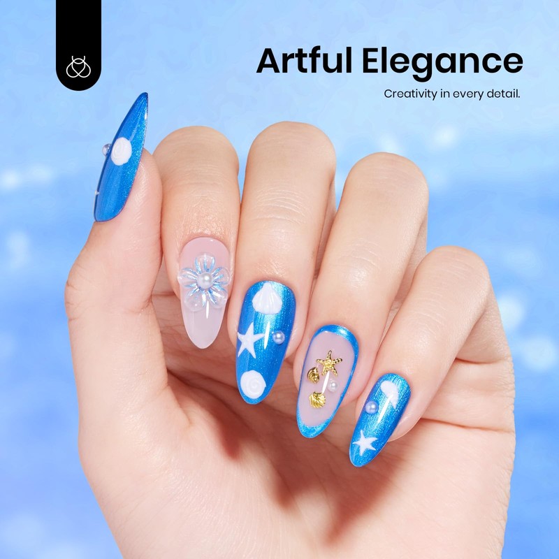 beetles Gel Polish Navy Blue Gel Nail Polish 0.51OZ Dark