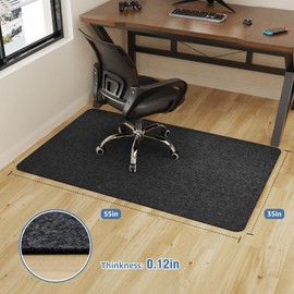 Placoot Office Chair Mat for Hardwood Floor, 55"x35" Computer Chair Rug, Under Desk Mat, Large Anti-Slip Floor Protector for Home Office