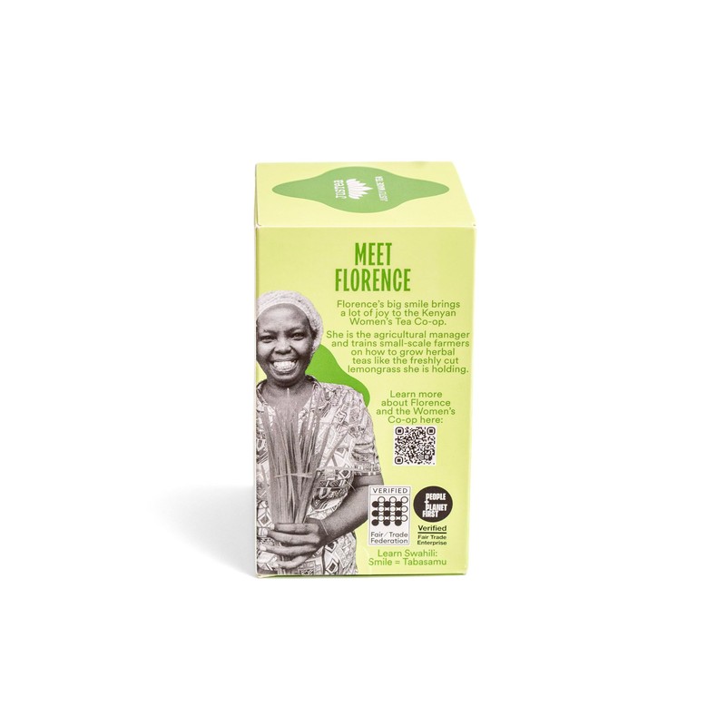 JusTea LEMON GINGER | Herbal Tea Bags, Caffeine-Free, Organic Ginger