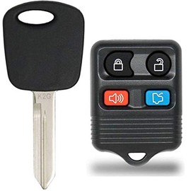 Keylesscanada © 1x New Replacement KEYLESS Entry Remote FOB for CWTWB1U345 + 4C Key H72 H72-PT TRANSPONDER Ignition Blank Key