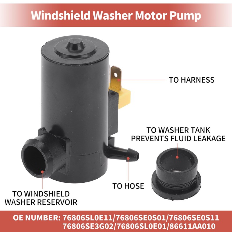 ACROPIX Subaru Legacy Windshield Washer Pump for Subaru Impreza Windshield