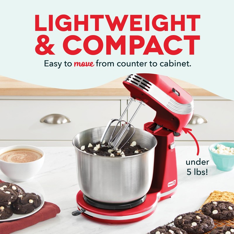 DASH Stand Mixer (Electric Mixer for Everyday Use): 6 Speed