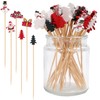 100pcs Christmas Toothpicks, Mix Styles Christmas Cocktail Picks Decorative Toothpicks
