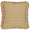 furn. Maude Gingham Cotton Piped Cushion Cover, Gold