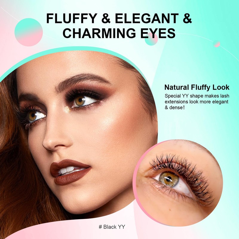 NAGARAKU Eyelash Extension, 4D Volume, Ultra Fine, Lightweight, Natural, Soft,