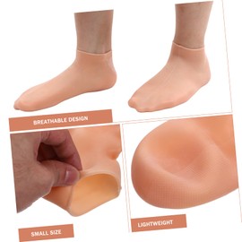 SAFIGLE 2 Pairs Moisturizing Foot Exfoliating Socks Elastic Lotion Socks for Dry Cracked Feet Skin Care for Women for Special Occasions