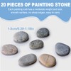 LuLiyLdJ 20 Pieces Painted Pebbles, Flat Stones, Stones, Pebbles Beach