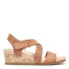 LifeStride Womens Sincere Wedge Sandal, Tan, 7 Wide US
