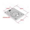 JY-MARINE Square Flush Pull Ring Handles,Recessed Boat Hatch Latch Cabinet
