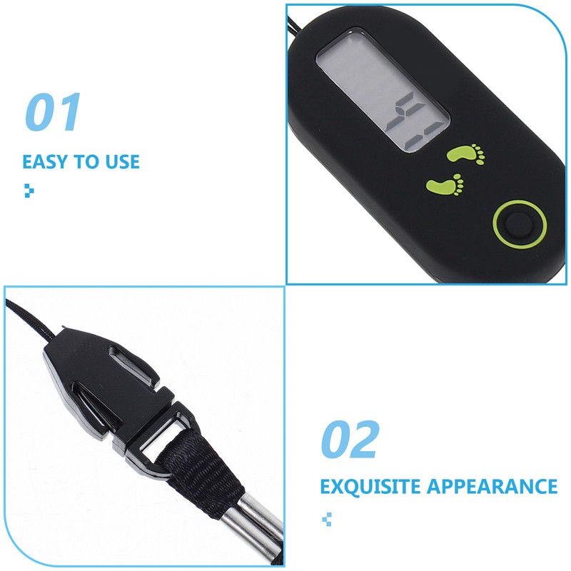 Kisangel Clip on Step Counter for Walking, Mini 3D Pedometer,